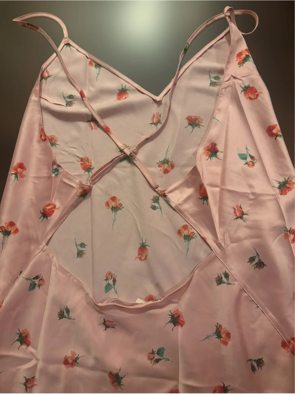VICTORIAS SECRET SATIN OPEN BACK SLIT DRESS